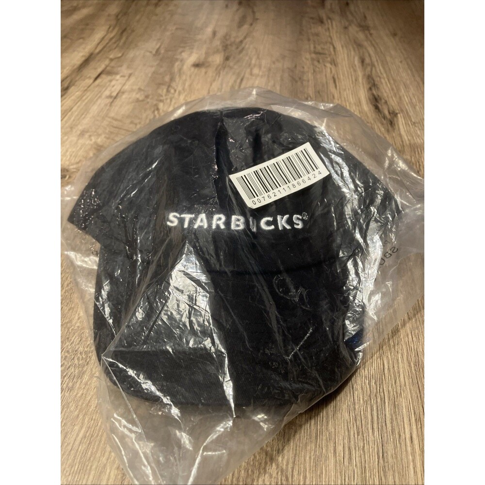 NEW Starbucks Coffee Employee Worker Hat Uniform Black Cap Strapback Job Cap